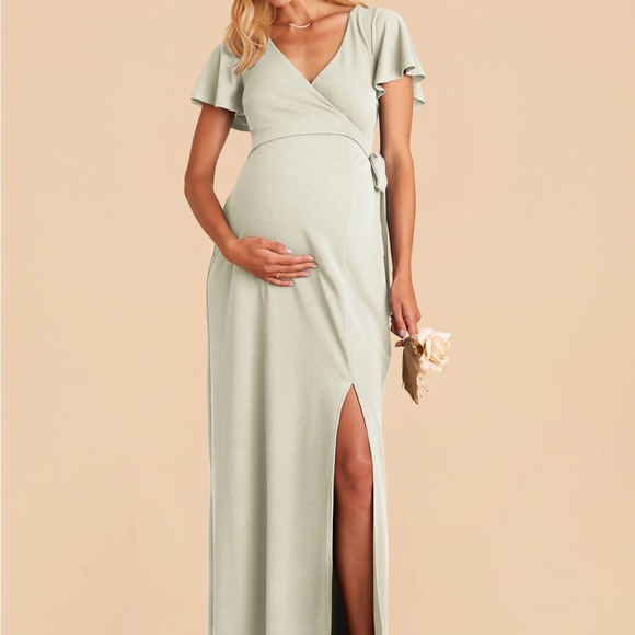 Birdy Grey Yolanda Sage Maxi Wrap Dress - Picture 1 of 8